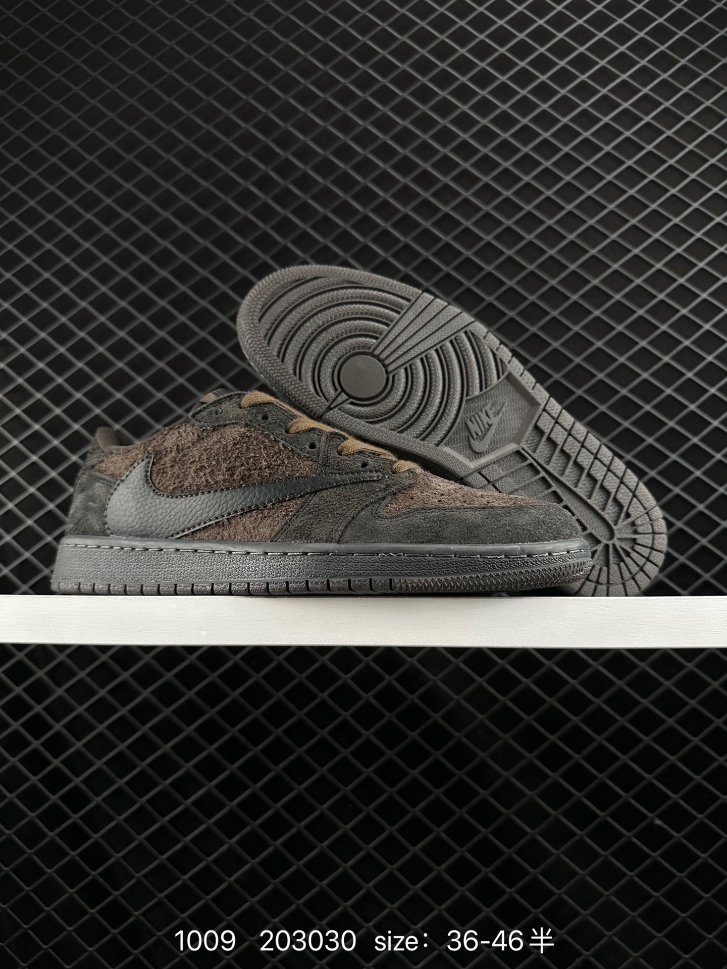 fragment design x Travis Scott x Nike Air Jordan 1 Low OG SP”Black/Green Toe“